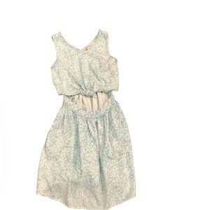 Nordstrom Light Blue and White Floral Mini Dress